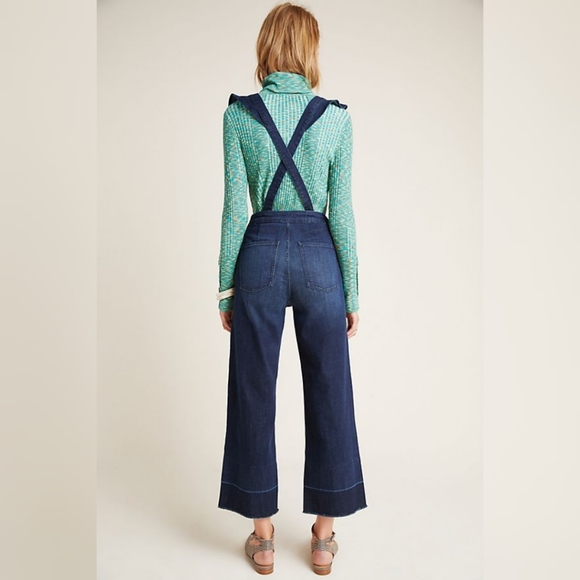 NWT Anthropologie Hepburn Crop Wide LegOveralls